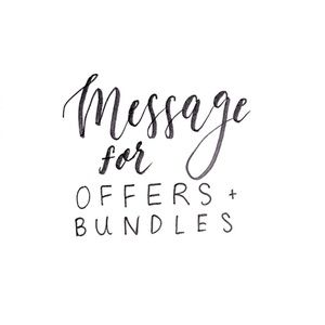 Message/comment if you would like a bundle deal or would like to make an offer!